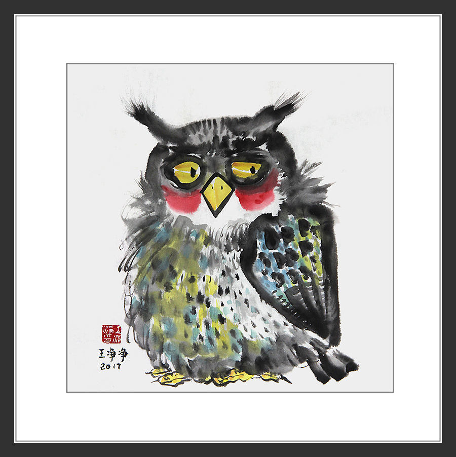 36幅萌趣水墨猫头鹰系列插画 用水墨画猫头鹰（图ZMjk4MDM0Mzg0） - 绘画 - 站酷设计师画儿晴天原创素材 - 站酷ZCOOL