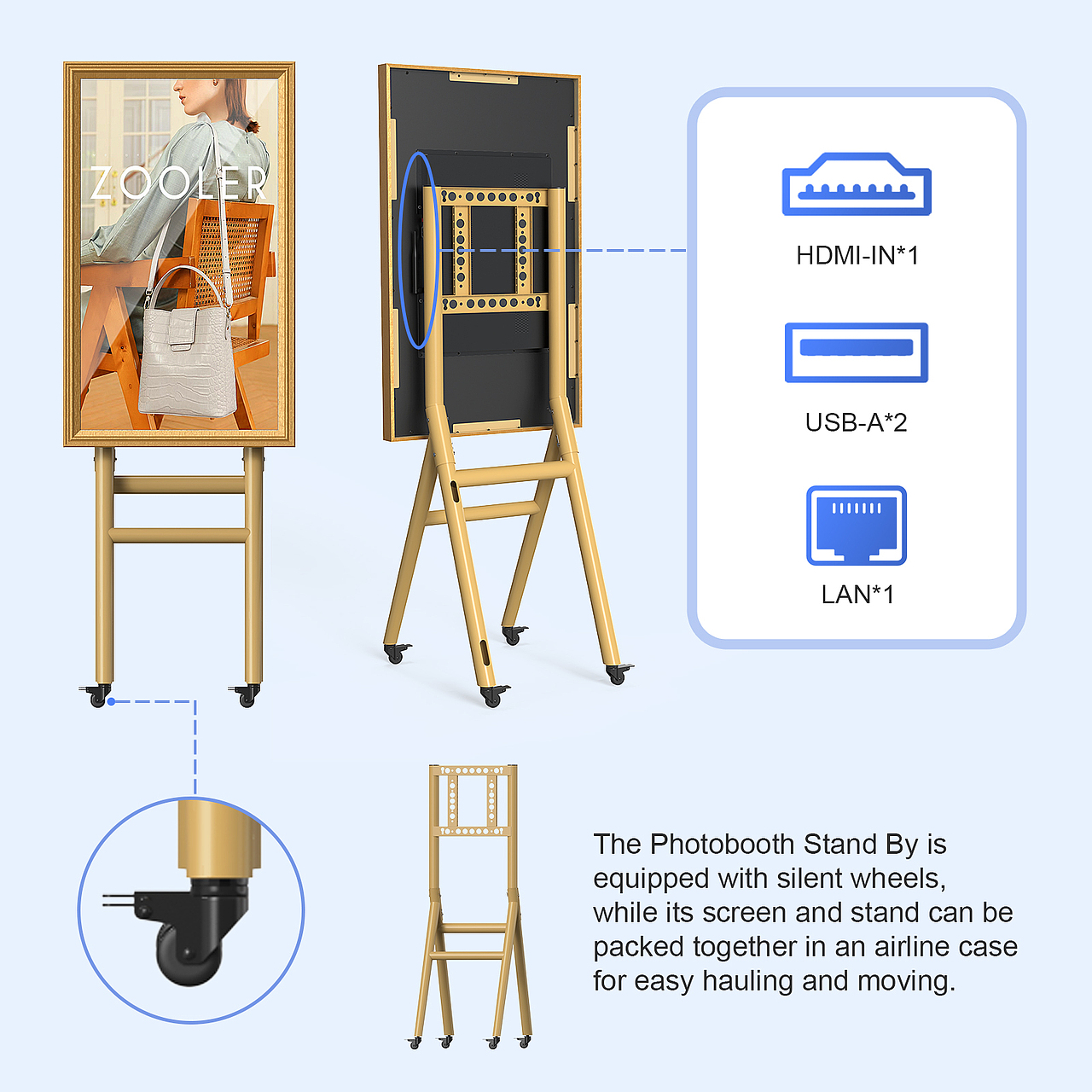 移动展览屏-木制款