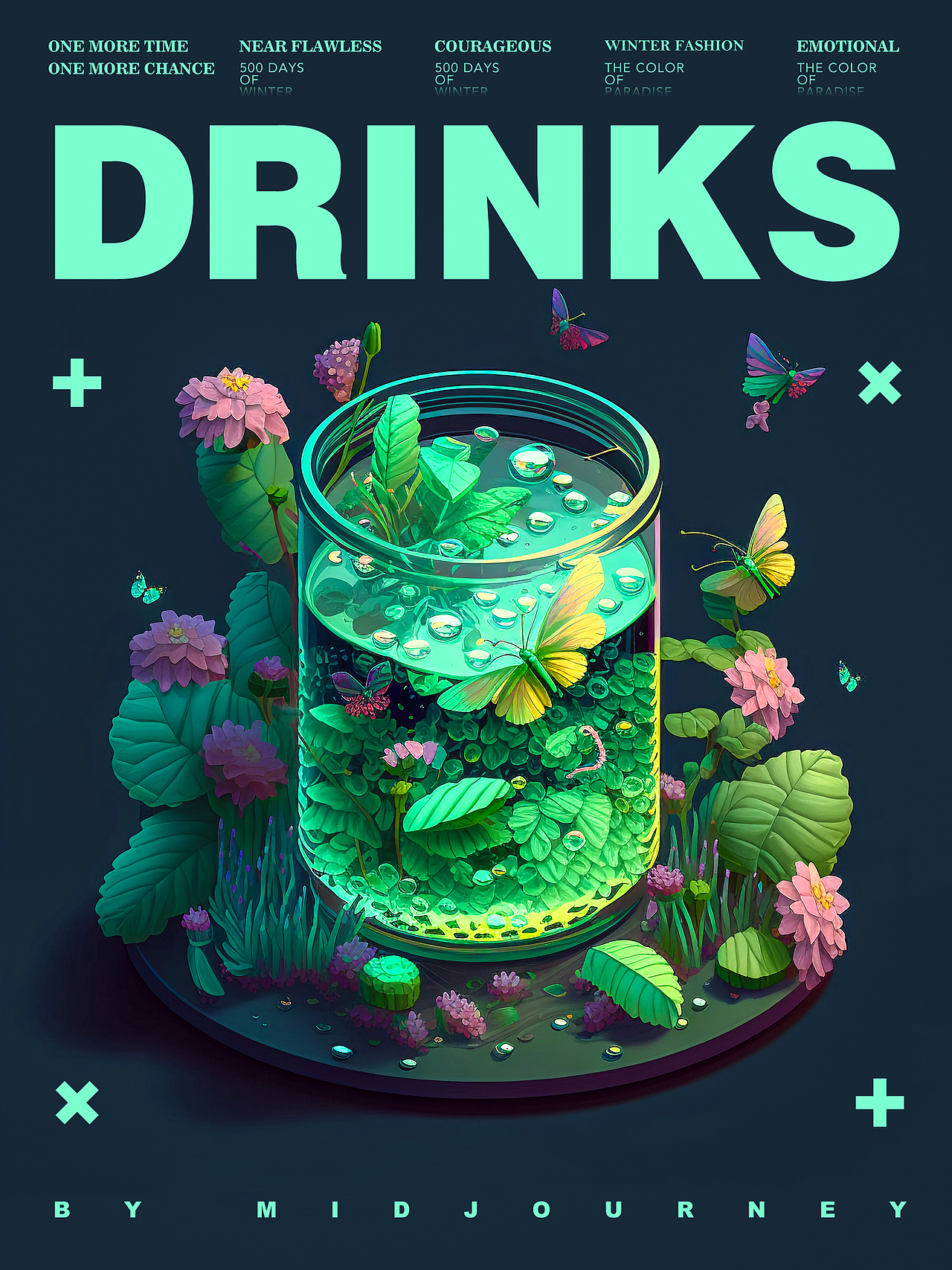 刚入春就尝到了初夏的味道，快来一杯饮品吧。（图ZMzMzODA1NzQw） - AI作品 - 站酷设计师此号停用注销原创素材 - 站酷ZCOOL