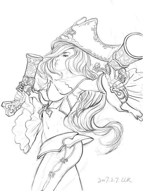 厄运小姐|插画|游戏原画|菜鸟之殇_原创作品-站酷zcool