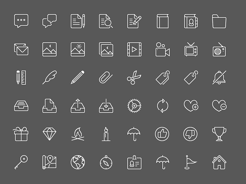 线性图标（图ZMTc5ODk0NTM2） - 图标 - 站酷设计师小括号丶原创素材 - 站酷ZCOOL
