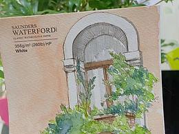 鋼筆淡彩手繪練習