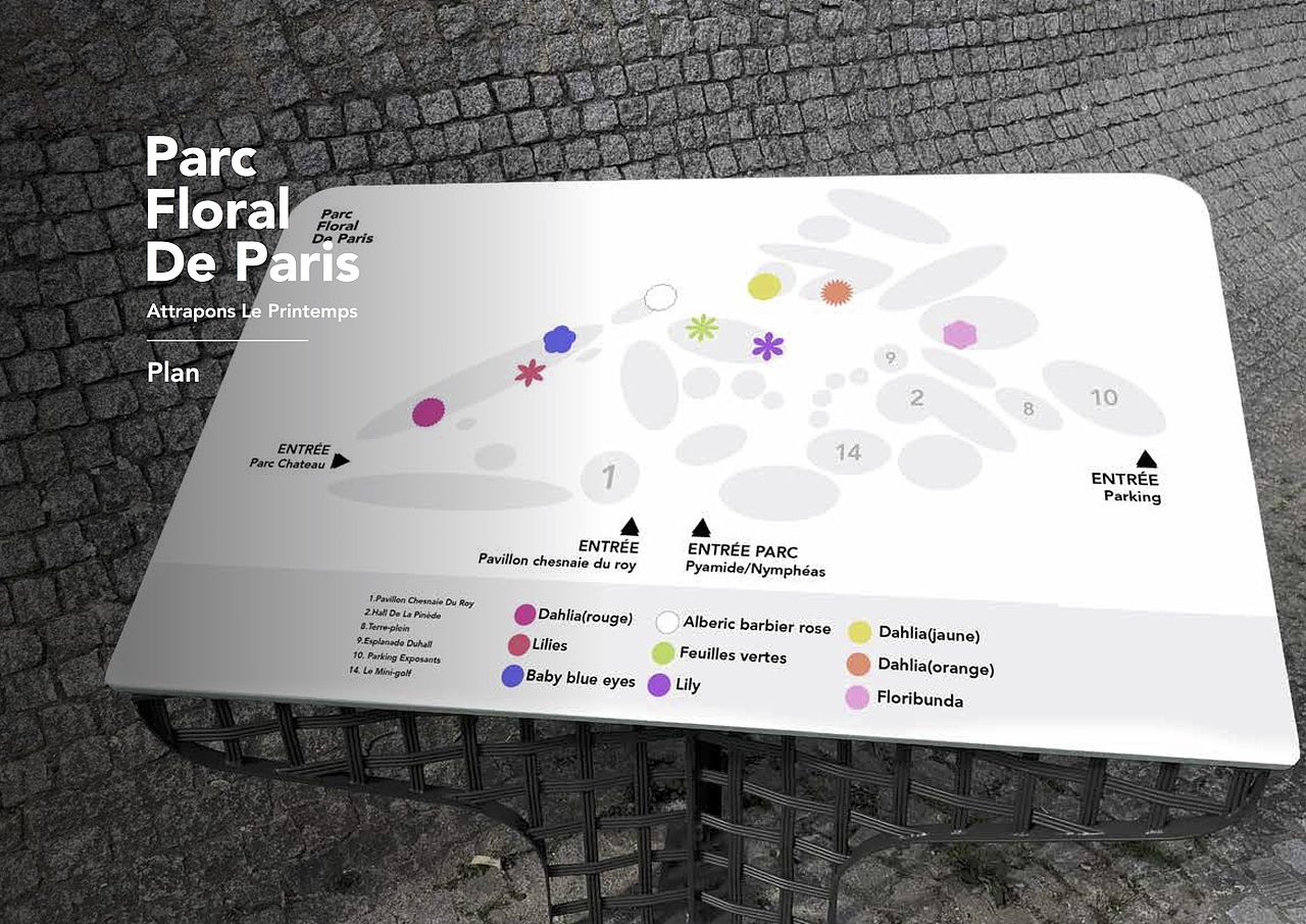 巴黎花卉公园导视系统（图ZMTcxMDg0NjMy） - 品牌 - 站酷设计师NKMDesign原创素材 - 站酷ZCOOL
