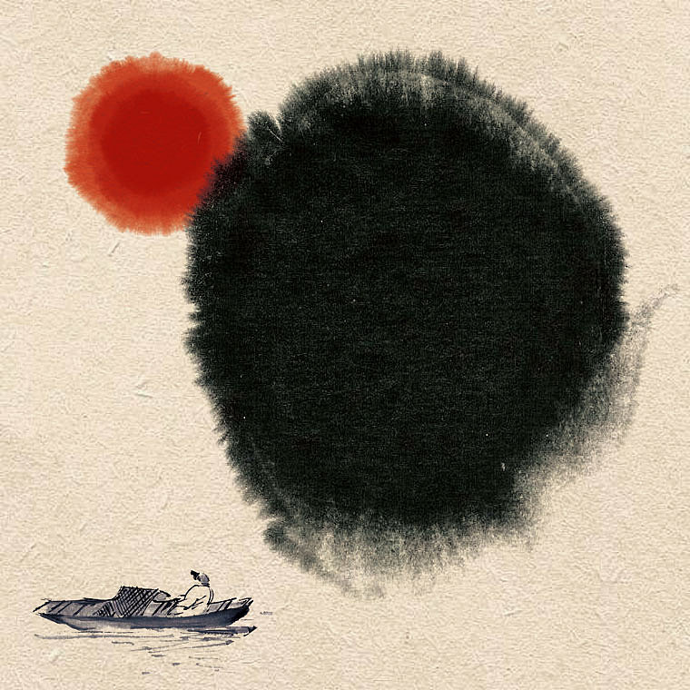 一日一山一舟，极简的水墨山水画（图ZMTk1MDQxNzIw） - 绘画 - 站酷设计师创e派原创素材 - 站酷ZCOOL