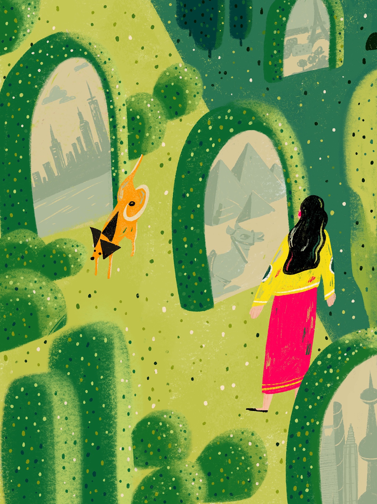 插画分享 | 任意门|插画|商业插画|艾玛爱画马 - 原创作品 - 站酷