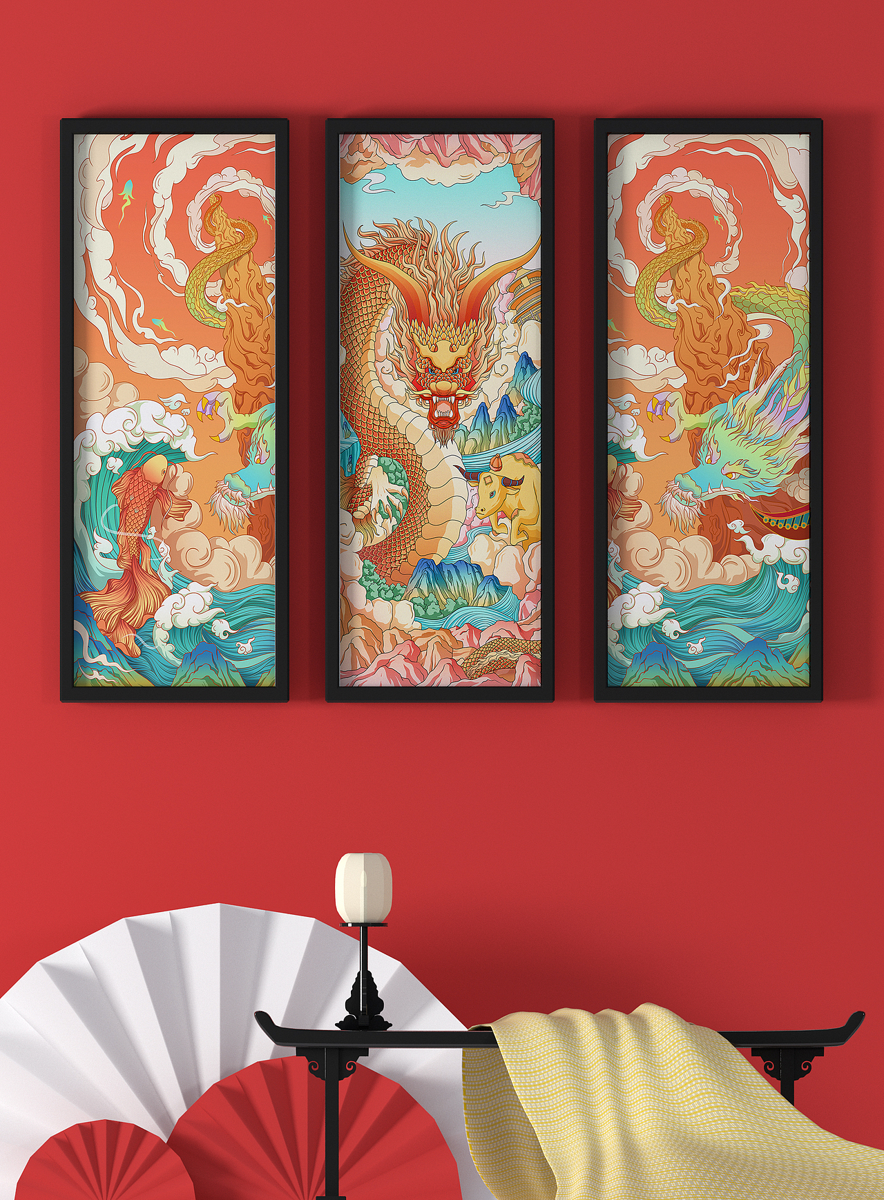 国潮系列插画（图ZMjU2NDMyOTk2） - 其他平面 - 站酷设计师如虎添翼包装插画原创素材 - 站酷ZCOOL