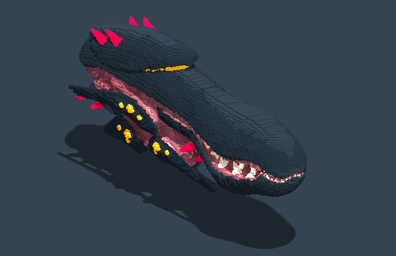 体素行星级巨兽战舰（图ZMTA2MzEyNTMy） - 机械/交通 - 站酷设计师浣熊仔哈罗原创素材 - 站酷ZCOOL