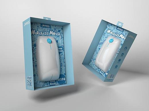 蓝色时尚鼠标包装