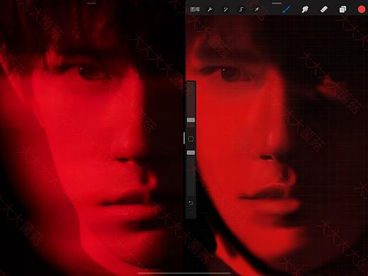 易烊千玺写实插画