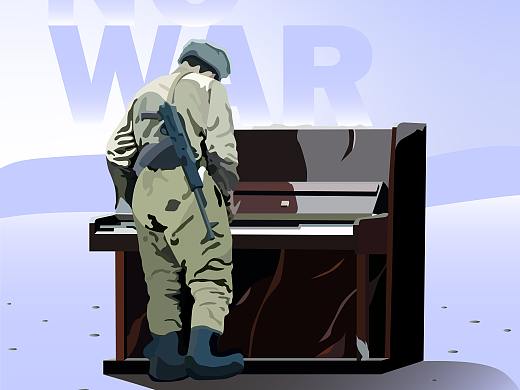 反战插画《NO WAR》（个人主页-ZNTkwNDk1NTI=） - 艺术插画 - 站酷设计师WingChu8原创素材 - 站酷ZCOOL