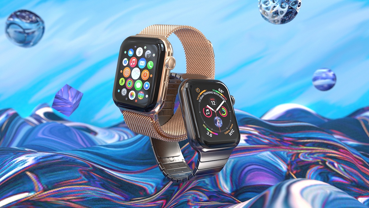 苹果智能手表iwatch场景渲染