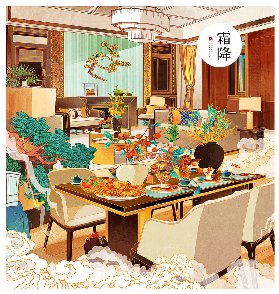 24节气+节日图泰禾（图ZMjM5MTYzMjA0） - 商业插画 - 站酷设计师C君_Children原创素材 - 站酷ZCOOL