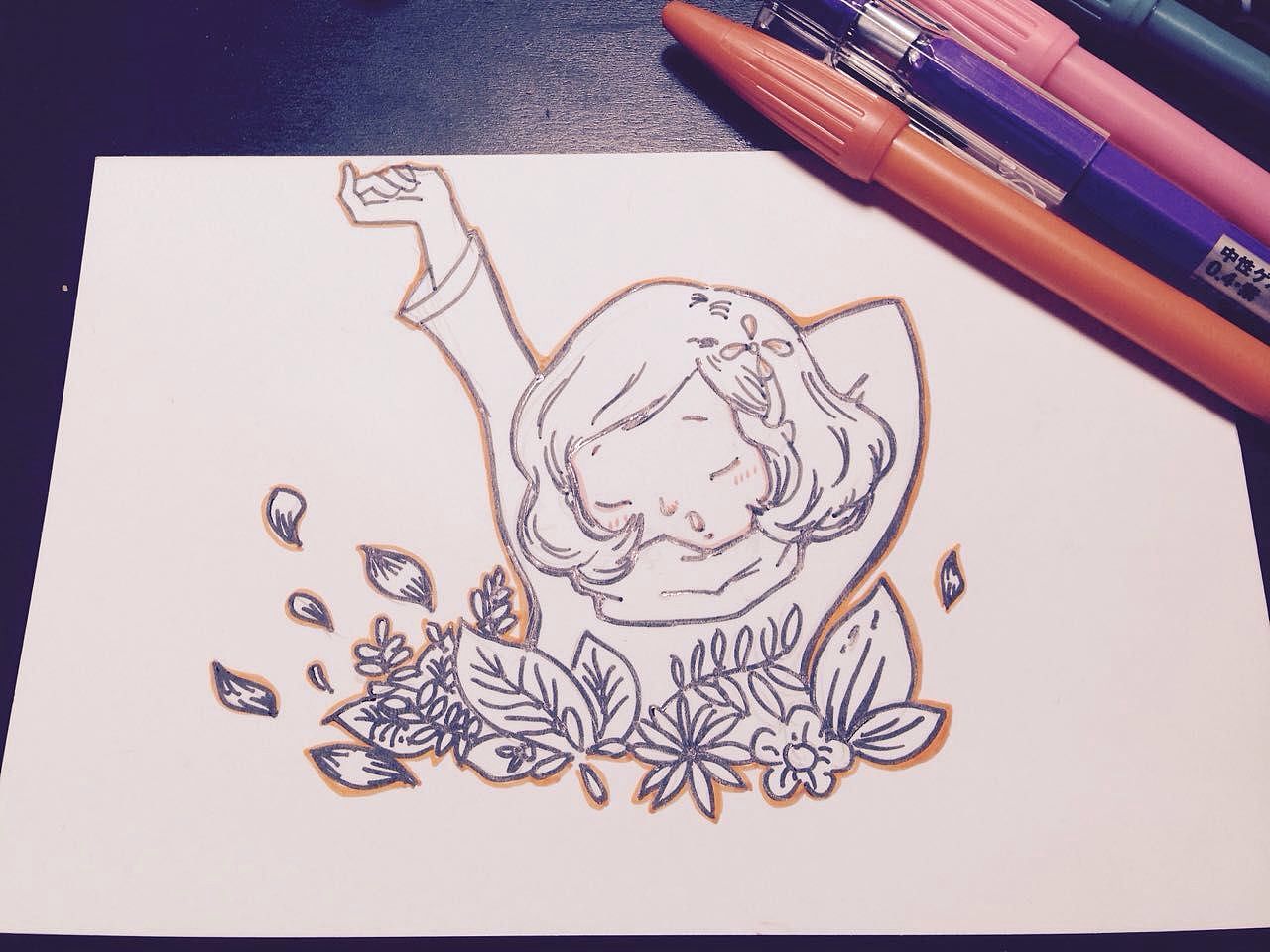 原创手绘明信片（图ZMjIxNTg5Mjg=） - 创作习作 - 站酷设计师羅北北_原创素材 - 站酷ZCOOL