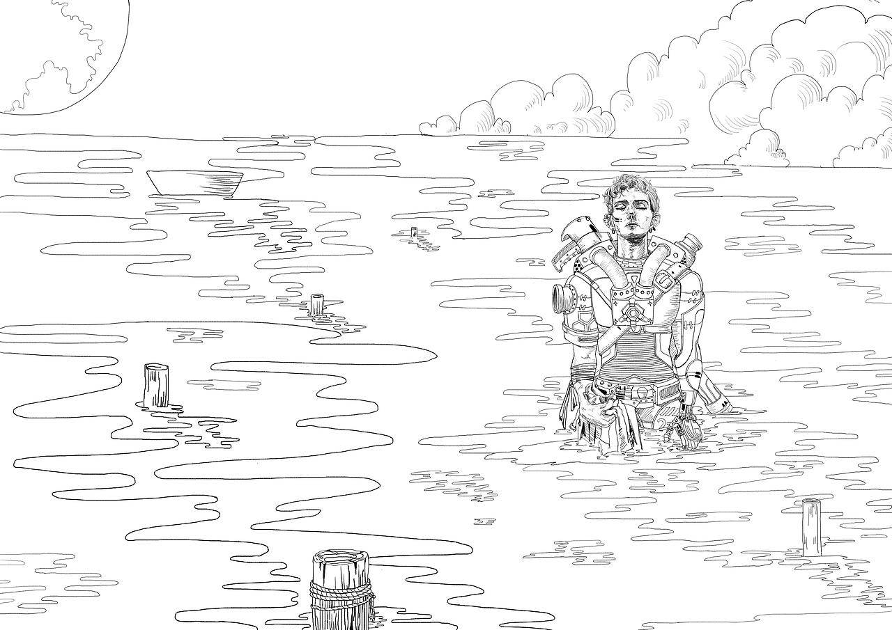 线稿（图ZMjUwNTEyNDYw） - 艺术插画 - 站酷设计师晚安77原创素材 - 站酷ZCOOL