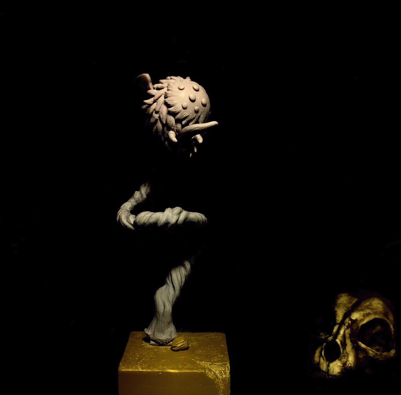 根据《饥荒》游戏中的六眼飞鱼格罗姆创作