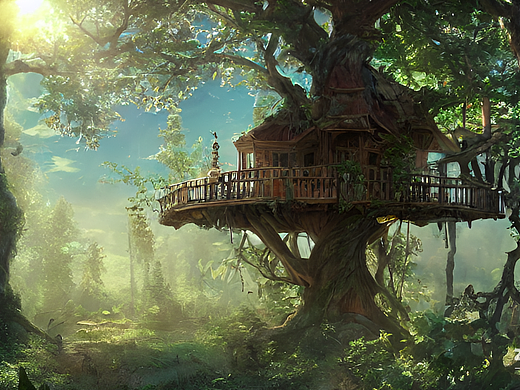 #AI创作实验室#树屋