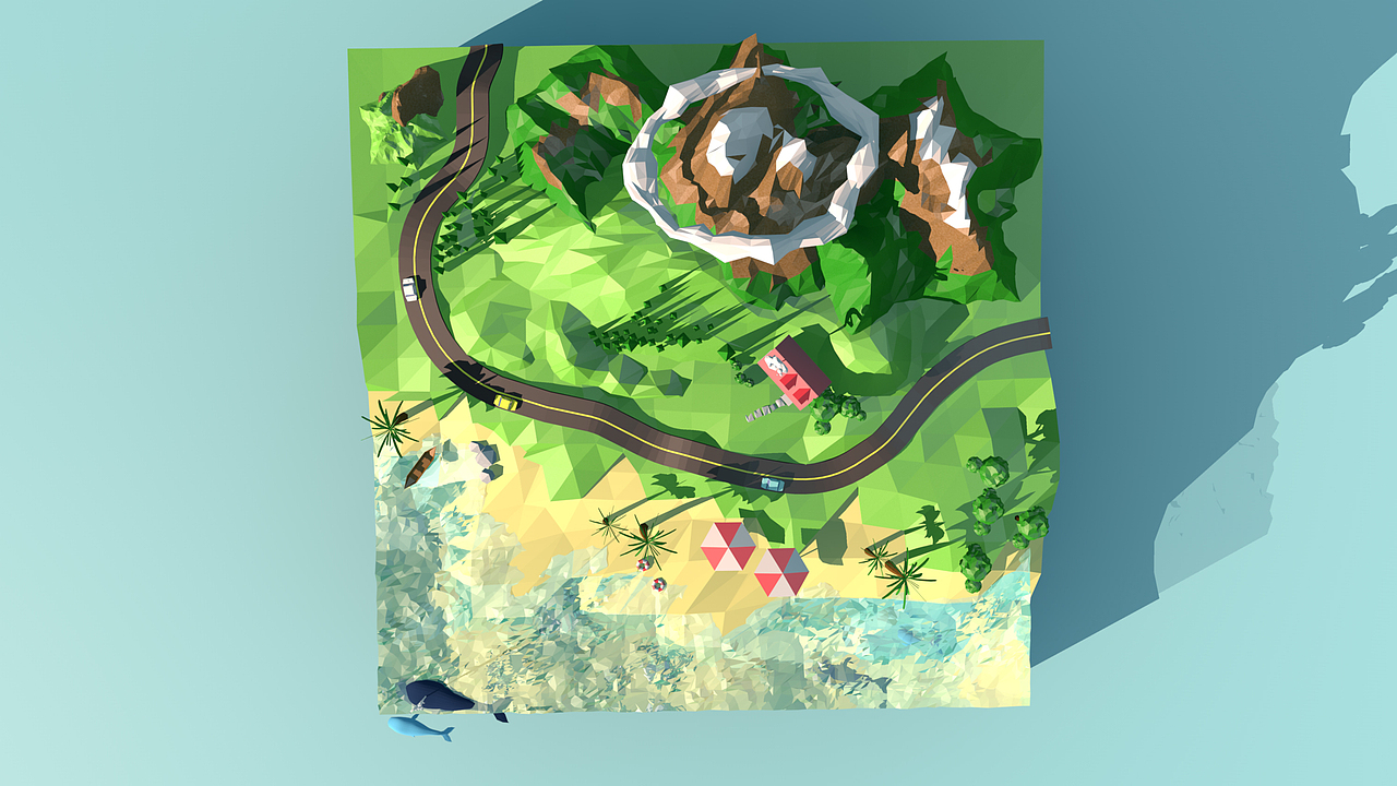 C4D LOWPOLY 小场景（图ZNjU3NjU2NTI=） - 海报 - 站酷设计师辛月原创素材 - 站酷ZCOOL