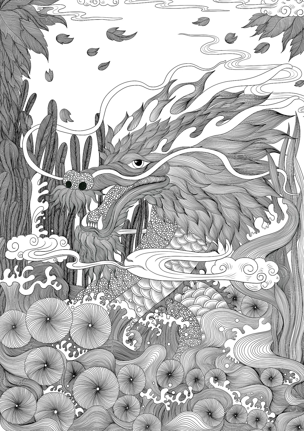 龙（图ZMTA3NTYwNDg4） - 商业插画 - 站酷设计师陈小橙CR原创素材 - 站酷ZCOOL