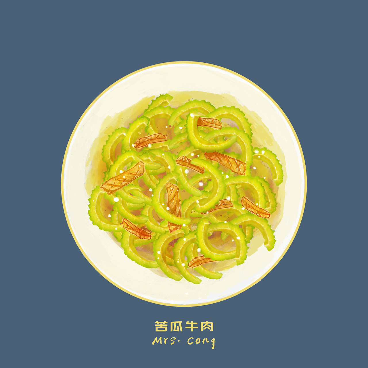 家常菜-美食插画