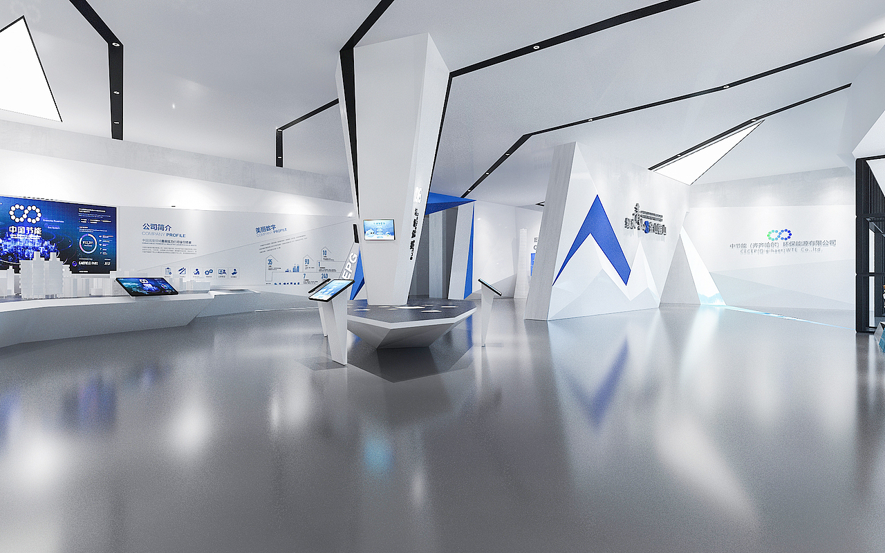 企业展厅（图ZMjQ5ODUwNTg4） - 展陈设计 - 站酷设计师像素互动原创素材 - 站酷ZCOOL