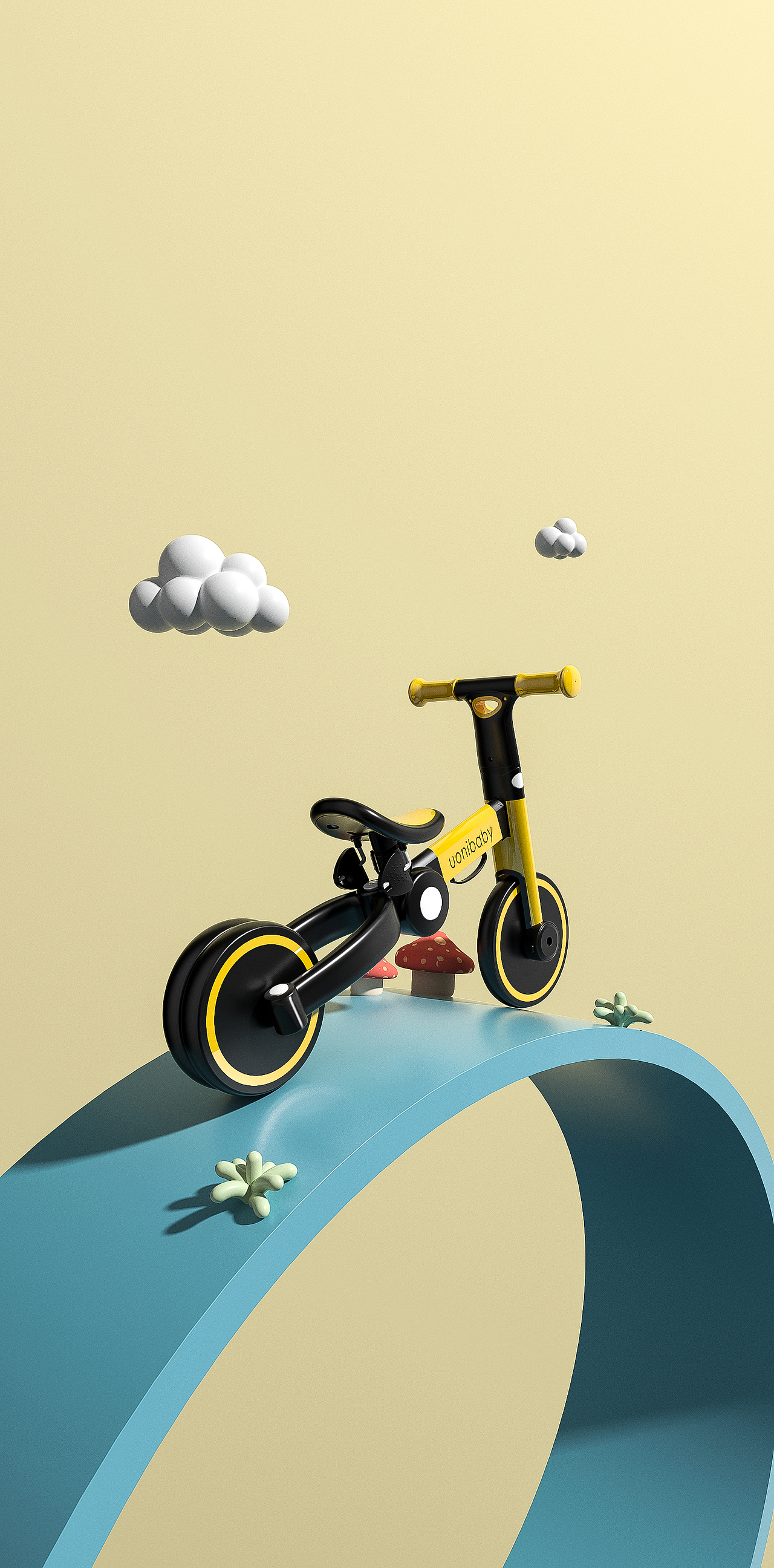 近期渲染作品(制氧机·儿童平衡车·麦饭石锅)