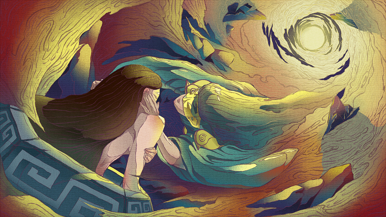 杜宇遇见从江源井口而出的一女子,纳为爱妃。