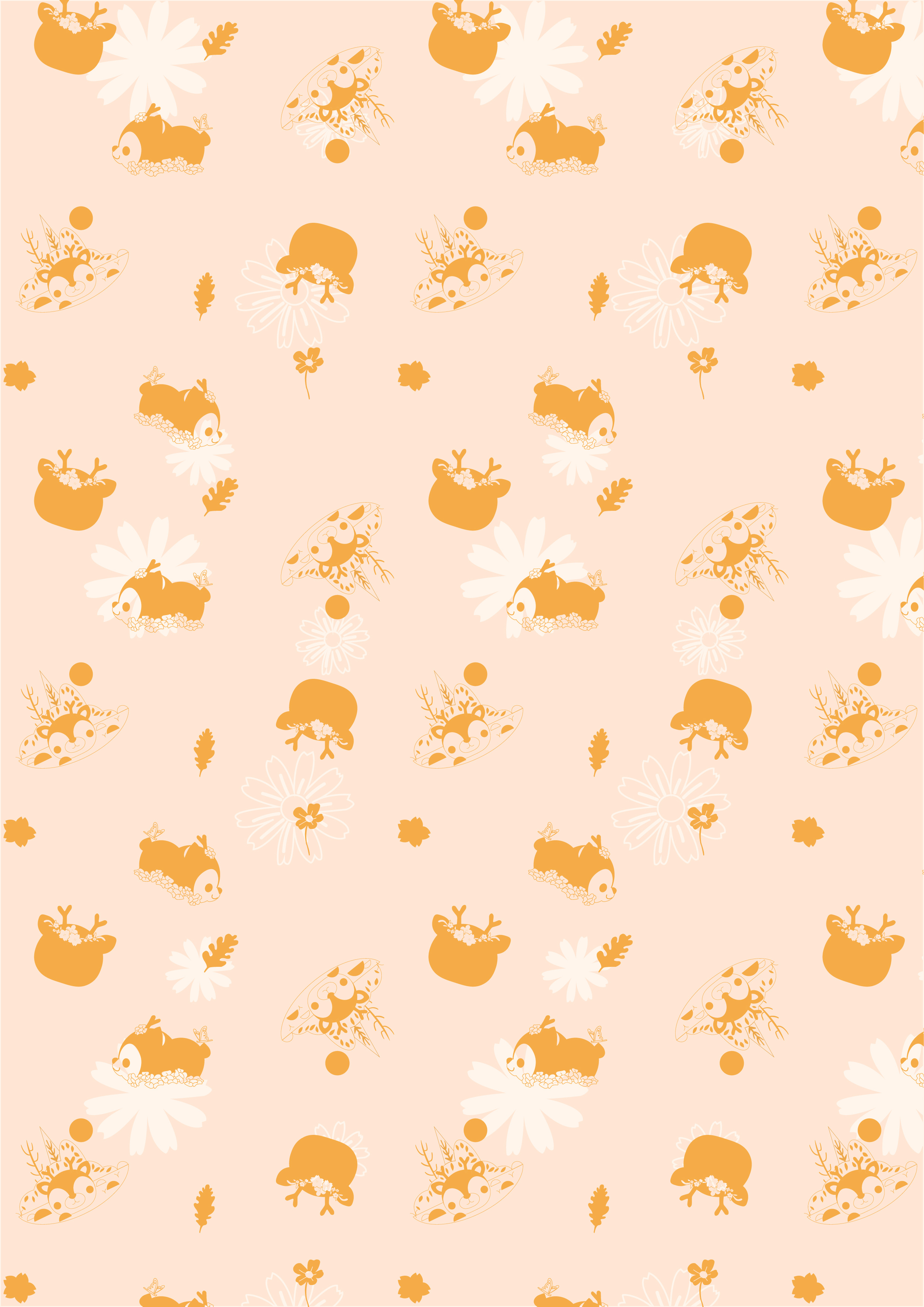 pahoer平铺图--梅花鹿