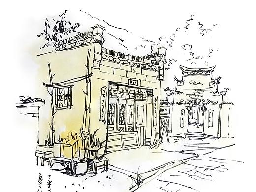 速写-江西瑶里(写生 秀丽笔篇)