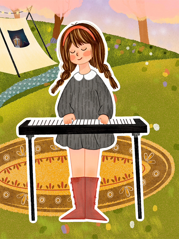 森林音乐会（图ZMzQ2NTAzMTQ0） - 儿童插画 - 站酷设计师一颗小小曦原创素材 - 站酷ZCOOL