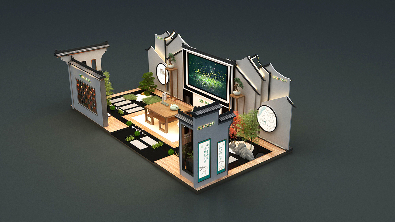 新中式商场展厅（图ZMjIzMjc4OTA0） - 其他三维 - 站酷设计师zoo器原创素材 - 站酷ZCOOL