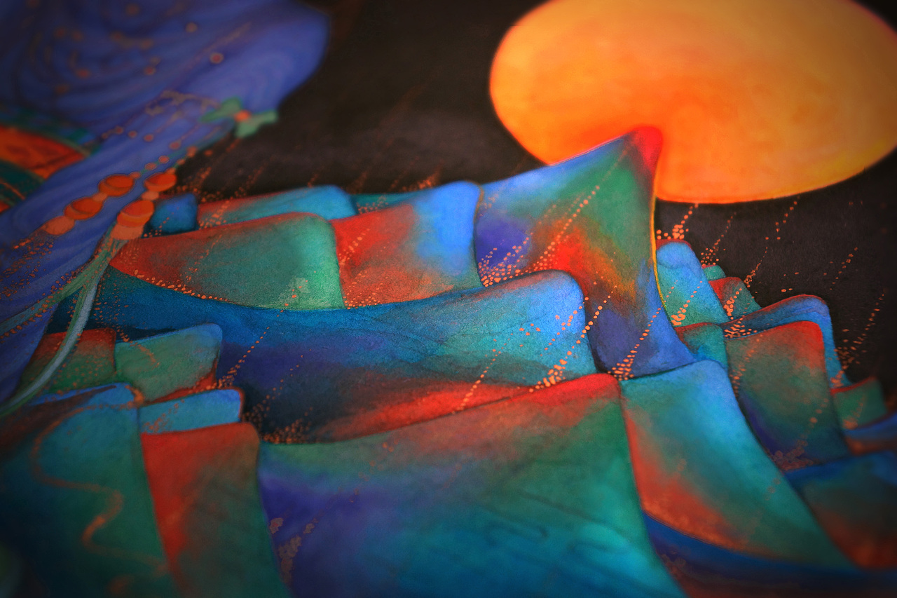 《鹤仙歌.金散瘴》白中南颜彩-人川集（图ZMTAxODA1MDk2） - 艺术插画 - 站酷设计师白中南原创素材 - 站酷ZCOOL