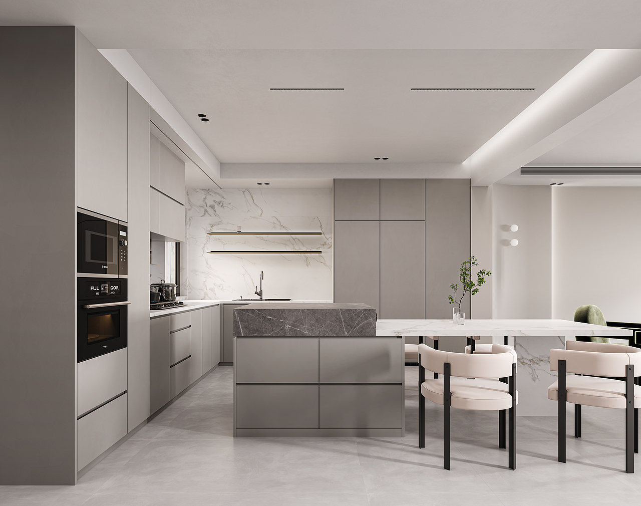 奉天久舍 | 金地樾檀山300㎡（图ZMjg4MjY1OTYw） - 建筑设计 - 站酷设计师奉天久舍空间设计原创素材 - 站酷ZCOOL