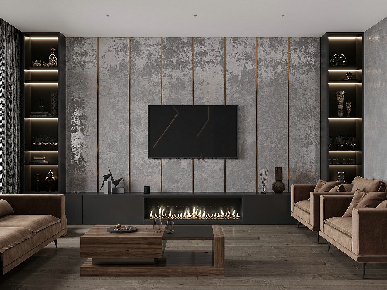 深色系公寓设计