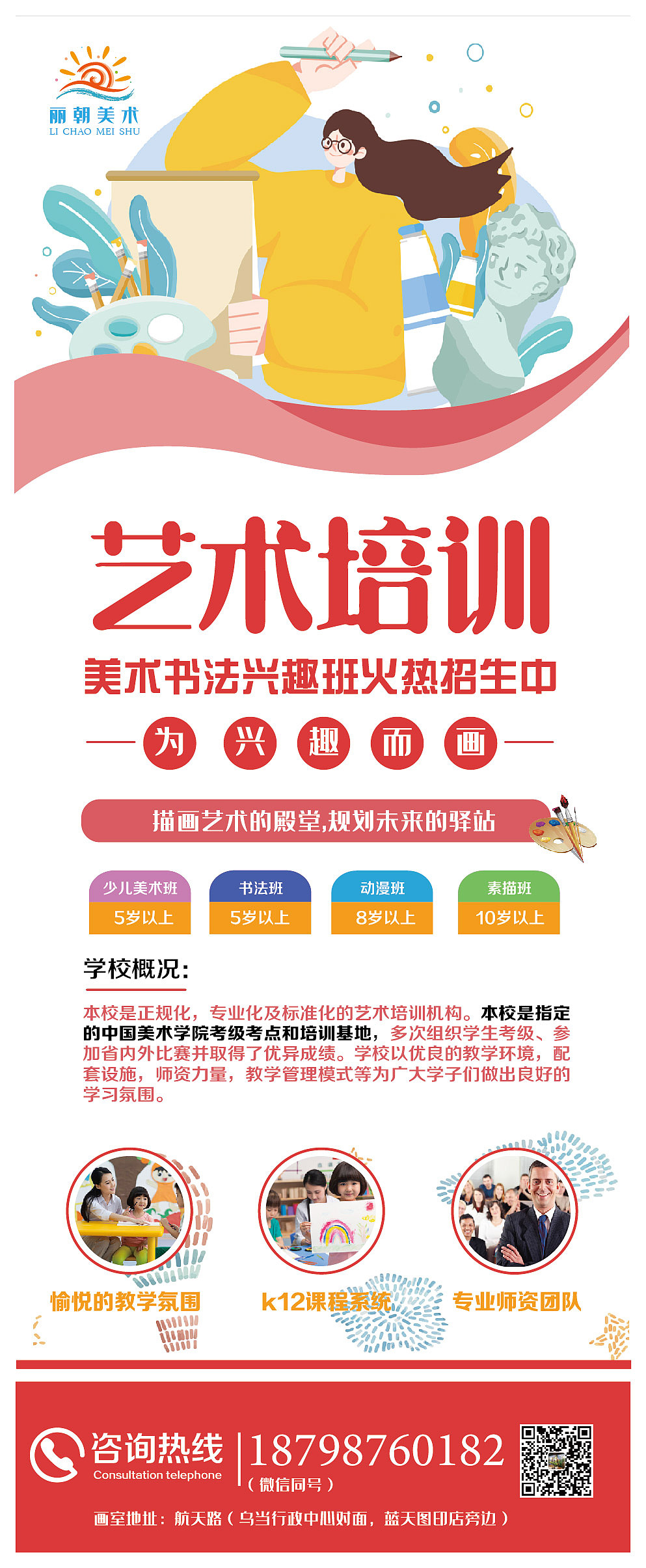 美術(shù)培訓班宣傳海報易拉寶（圖ZMjEwODEyNTM2） - 海報 - 站酷設(shè)計師半夏涼生原創(chuàng)素材 - 站酷ZCOOL