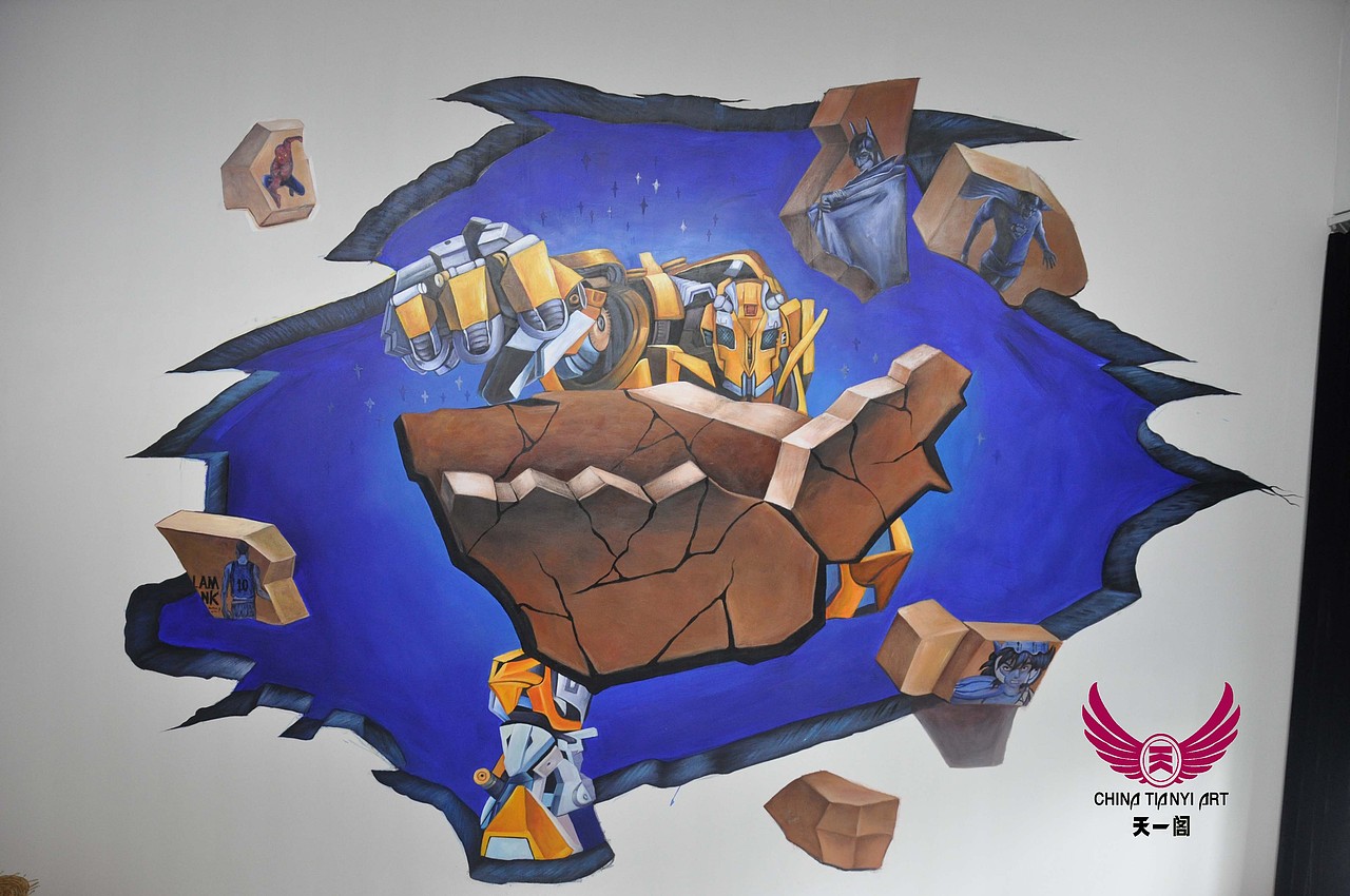 3D立体地画 3D街头地画 地面立体画 3D艺术样板房咨询13570839886