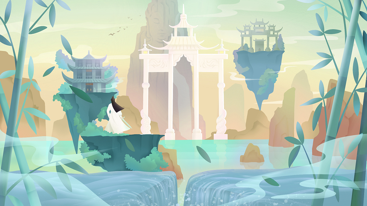 国风仙侠场景初创作|插画|创作习作|jcloco - 原创作品 - 站酷 (zcool