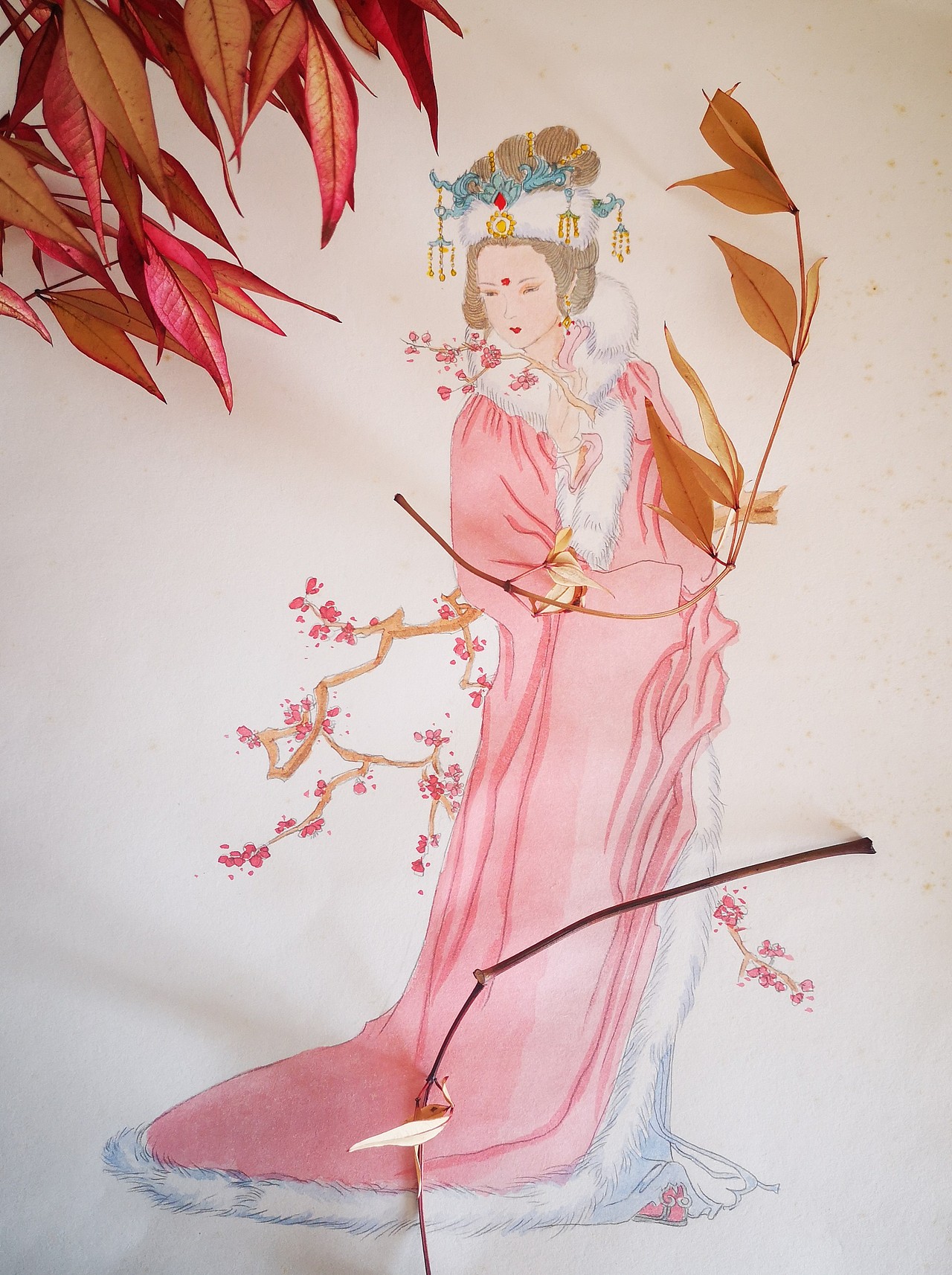 古代仕女图线描临摹后上色重庆/插画师/2年前/78浏览妮可nical呀