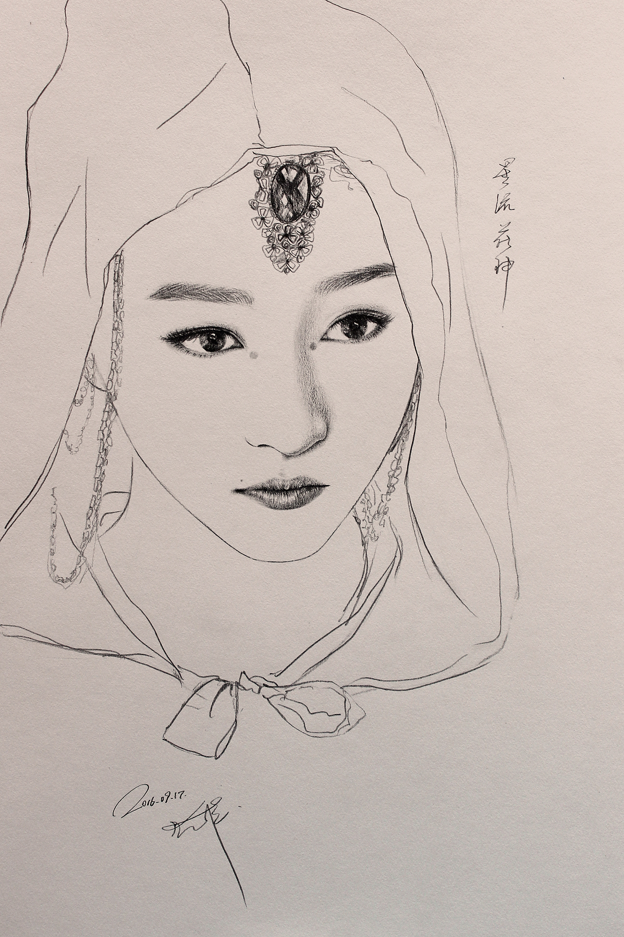 素描作品-明星①