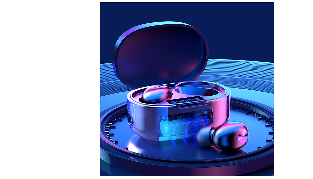 蓝牙耳机c4d建模渲染|三维|产品|打败神话 - 原创作品 - 站酷 (zcool)