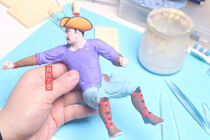 贺加贵面塑软陶（隋唐英雄 秦琼）