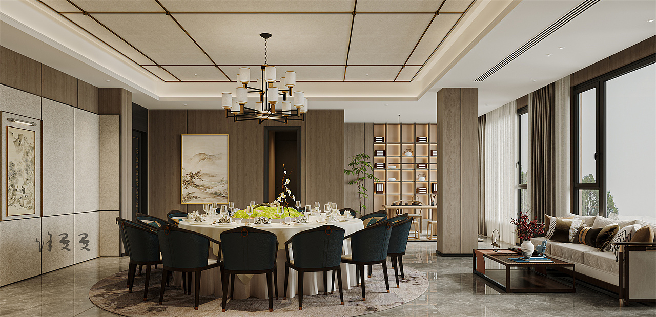 新中式包厢|大气之美（图ZMzY2MjAyOTAw） - 其他 - 站酷设计师XU徐曼曼原创素材 - 站酷ZCOOL