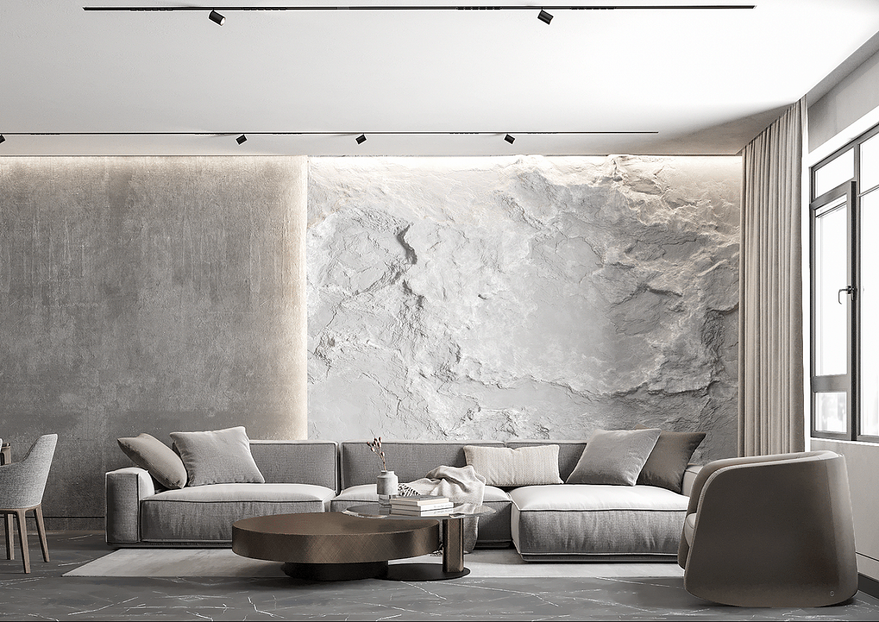 高级灰 水泥色的极致运用（图ZMjQ2NzY3NDE2） - 家装设计 - 站酷设计师小小冰8025原创素材 - 站酷ZCOOL