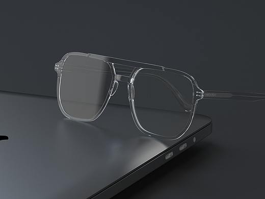 暴龙眼镜建模渲染