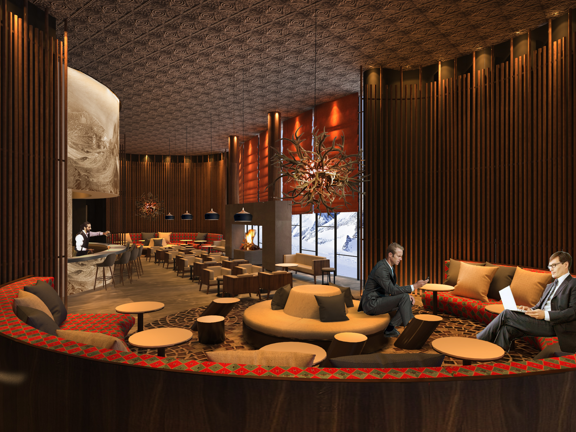 酒店大堂及大堂吧|空间|室内设计|王小小小小群 - 原创作品 - 站酷