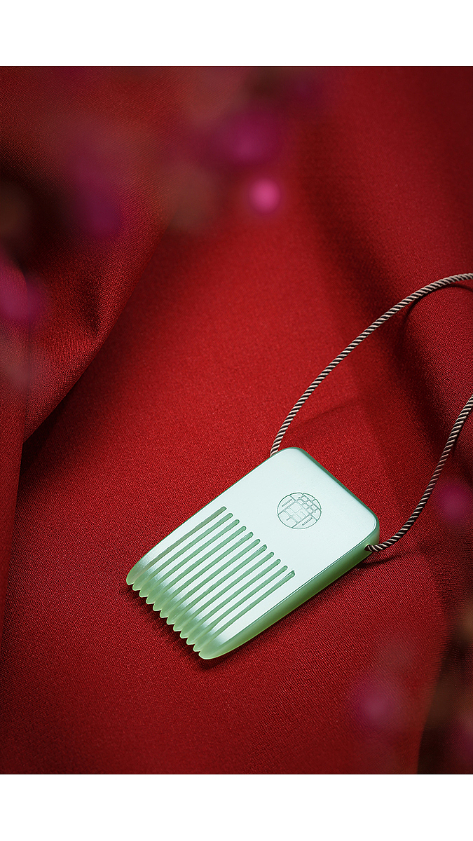 『直钩玉梳』/玉器摄影