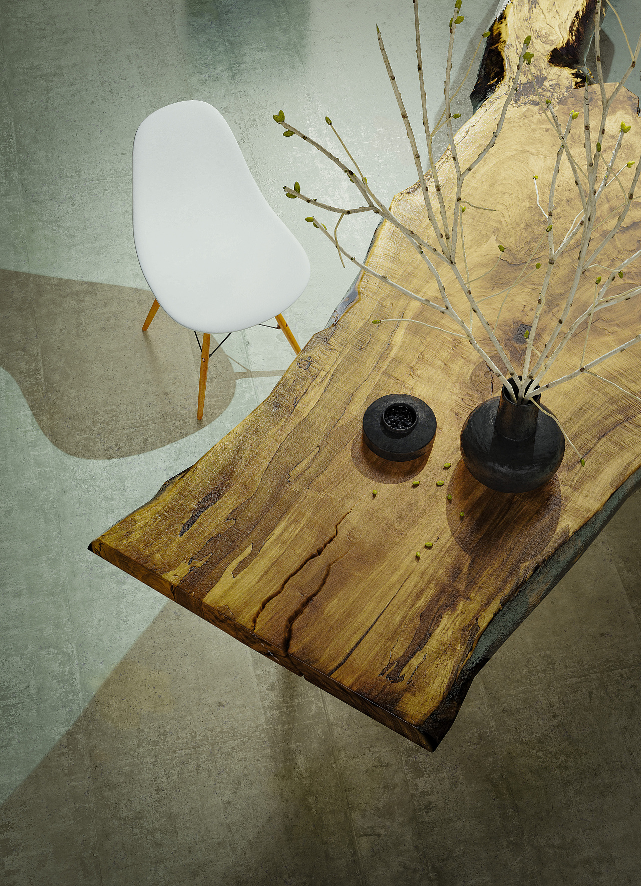 室内场景渲染|工业/产品|生活用品|摇晃秋千 - 临摹作品 - 站酷