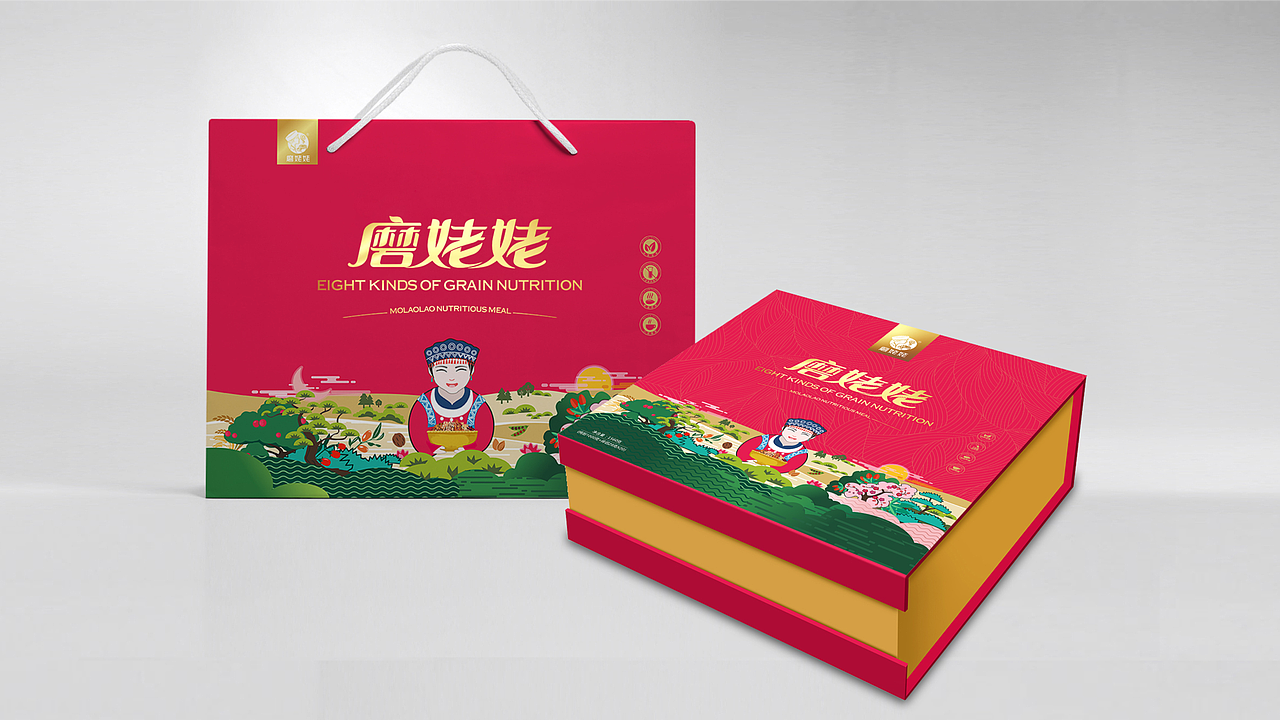 磨姥姥五谷杂粮营养餐（图ZMTEyMzk0MjE2） - 包装 - 站酷设计师周小周z原创素材 - 站酷ZCOOL
