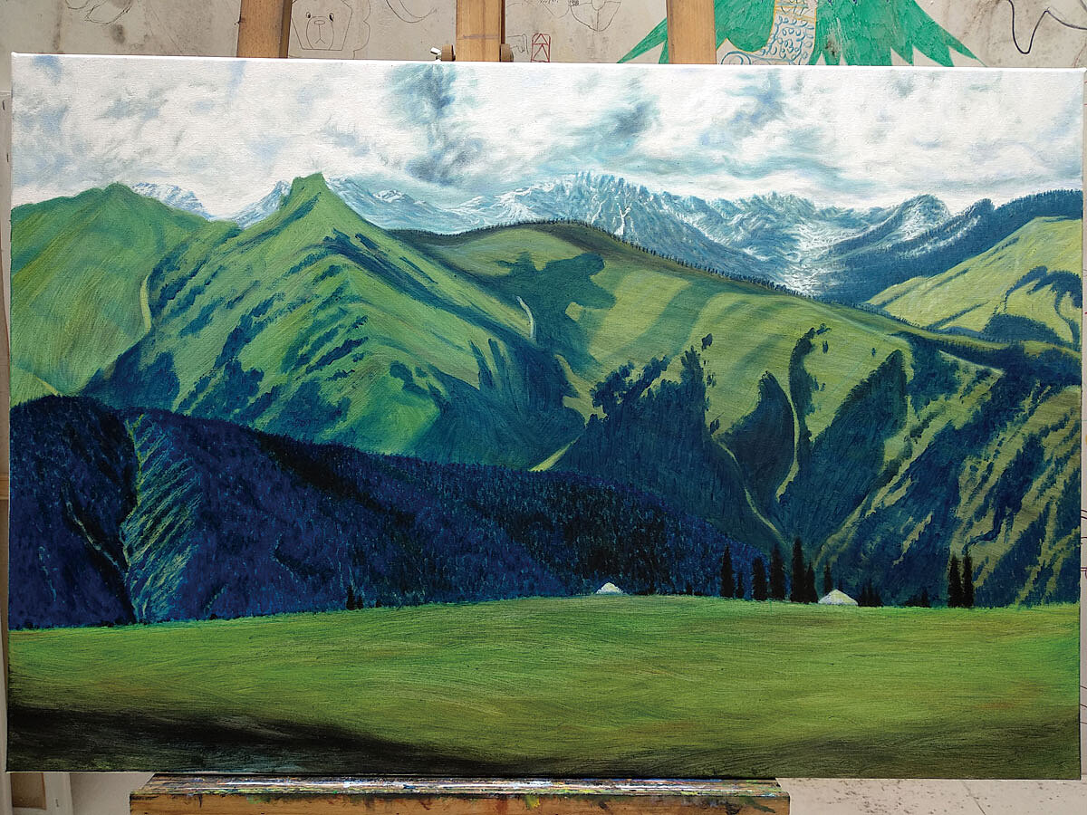 我的新疆风景油画作品
