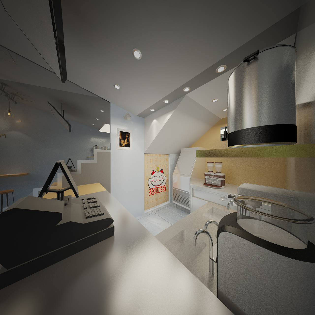 麦室tea实体店空间