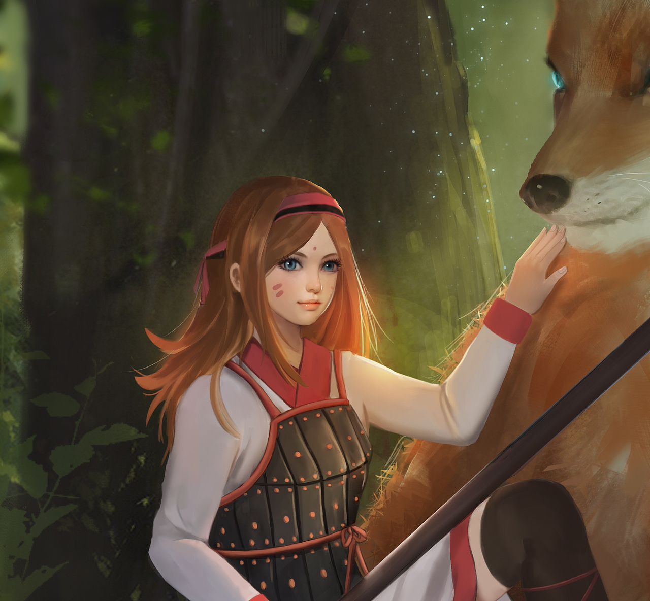 深山的狐狸少女（图ZMTYzNjM2OTI4） - 创作习作 - 站酷设计师哈鲁酱l原创素材 - 站酷ZCOOL